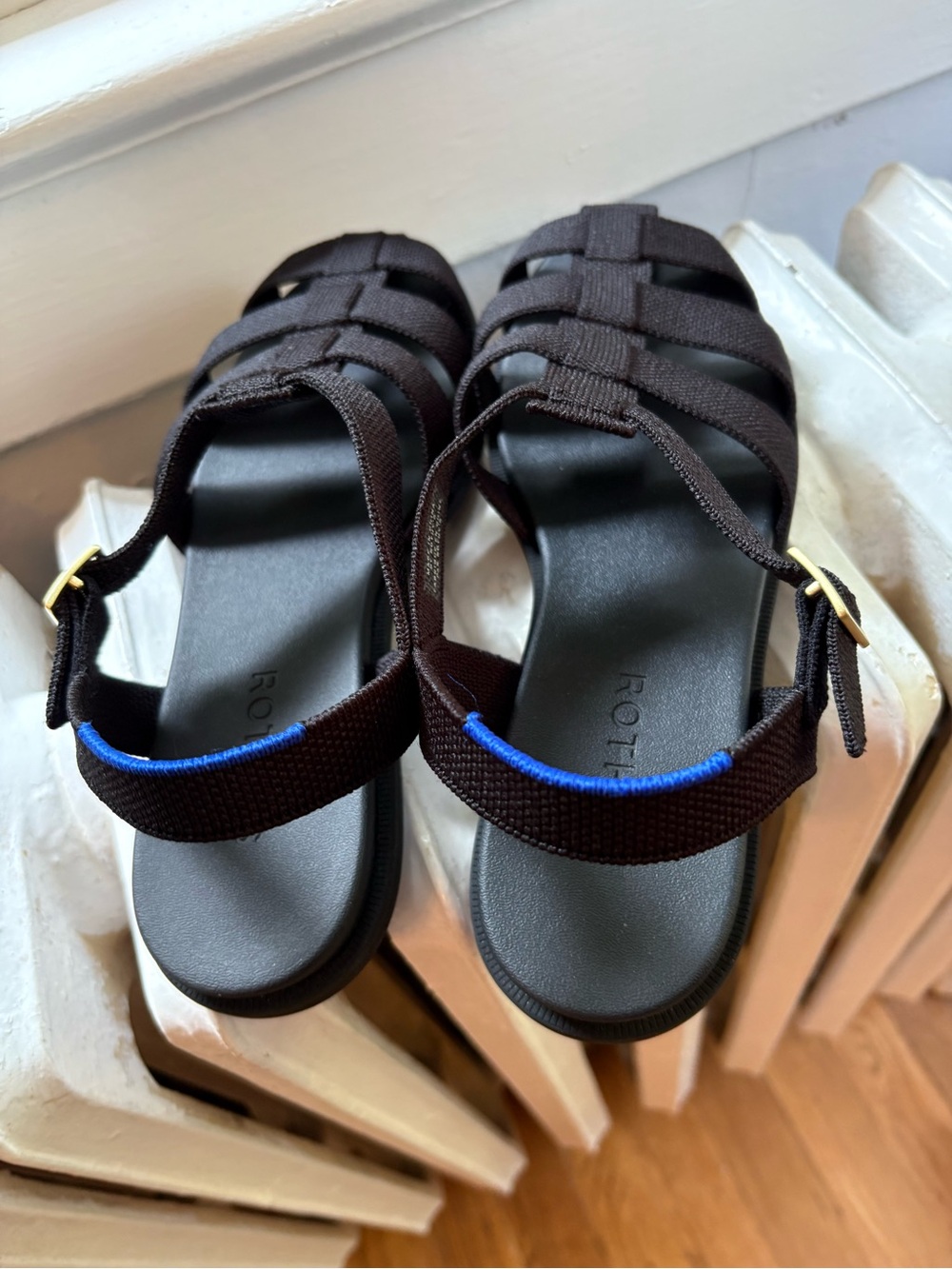 Rothy's Fisherman Sandal in Black NWT - Picture 3 of 6